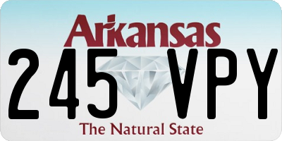 AR license plate 245VPY