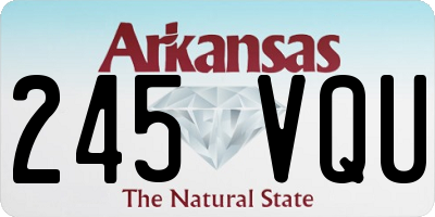 AR license plate 245VQU