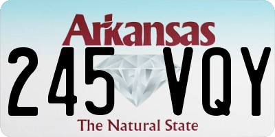 AR license plate 245VQY