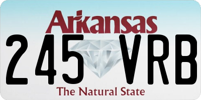 AR license plate 245VRB