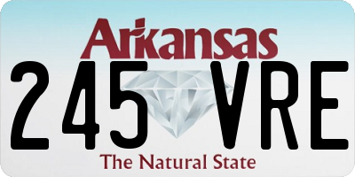 AR license plate 245VRE