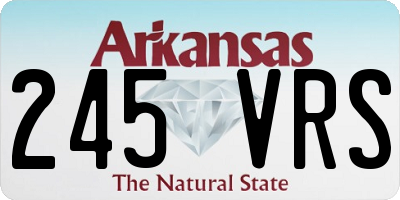 AR license plate 245VRS