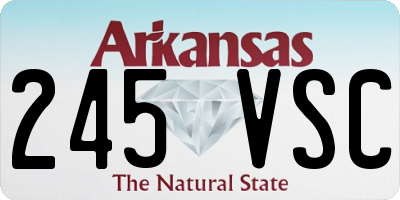 AR license plate 245VSC