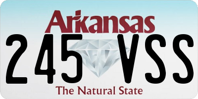 AR license plate 245VSS