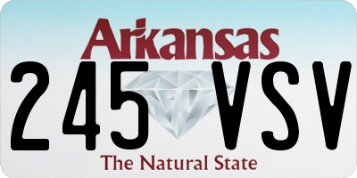 AR license plate 245VSV