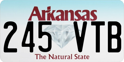 AR license plate 245VTB