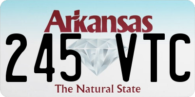 AR license plate 245VTC