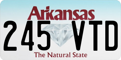 AR license plate 245VTD