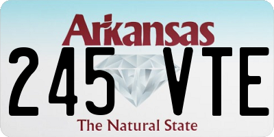 AR license plate 245VTE