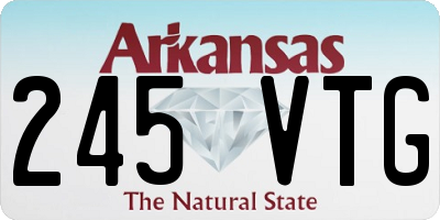 AR license plate 245VTG