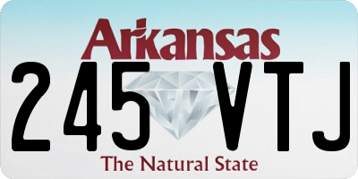 AR license plate 245VTJ