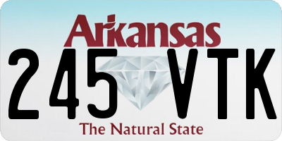 AR license plate 245VTK