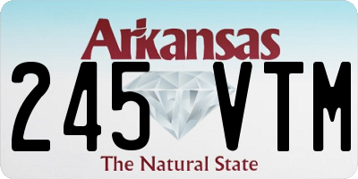 AR license plate 245VTM
