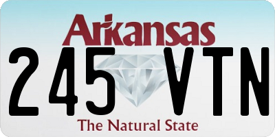 AR license plate 245VTN