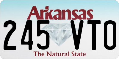 AR license plate 245VTO