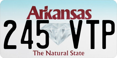 AR license plate 245VTP