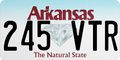 AR license plate 245VTR