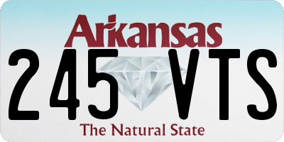 AR license plate 245VTS