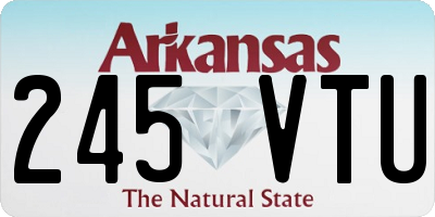 AR license plate 245VTU