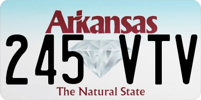 AR license plate 245VTV
