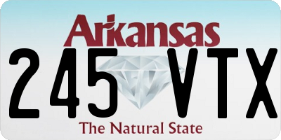 AR license plate 245VTX