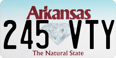 AR license plate 245VTY