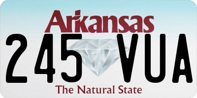 AR license plate 245VUA