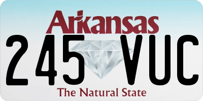 AR license plate 245VUC