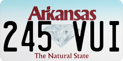 AR license plate 245VUI