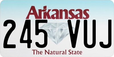 AR license plate 245VUJ