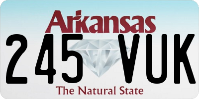 AR license plate 245VUK