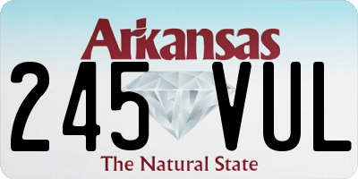 AR license plate 245VUL