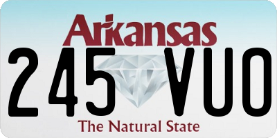 AR license plate 245VUO