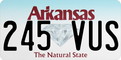 AR license plate 245VUS