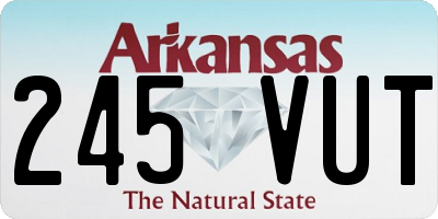 AR license plate 245VUT