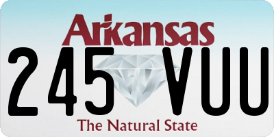 AR license plate 245VUU