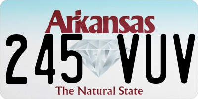 AR license plate 245VUV