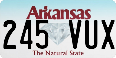 AR license plate 245VUX