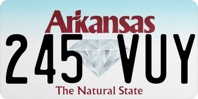 AR license plate 245VUY