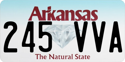 AR license plate 245VVA