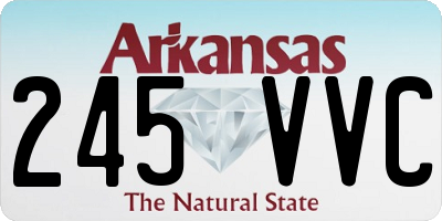 AR license plate 245VVC