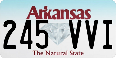 AR license plate 245VVI