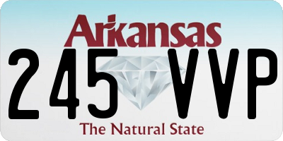 AR license plate 245VVP