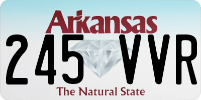 AR license plate 245VVR