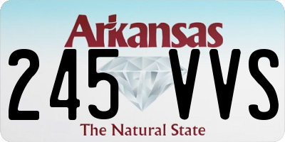 AR license plate 245VVS