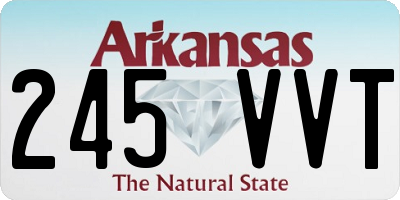 AR license plate 245VVT