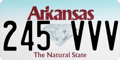 AR license plate 245VVV