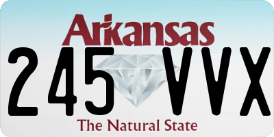 AR license plate 245VVX