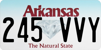 AR license plate 245VVY
