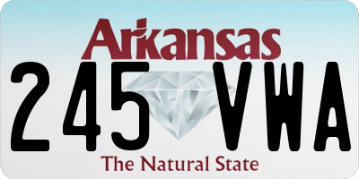 AR license plate 245VWA